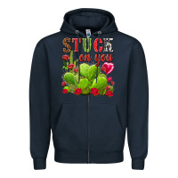 Navy stuck on you Zipper Hoodie - NancyCooperArtShop