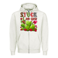 Oatmeal Heather stuck on you Zipper Hoodie - NancyCooperArtShop