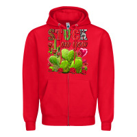Red stuck on you Zipper Hoodie - NancyCooperArtShop