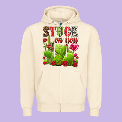 Stuck On You Zipper Hoodie Designed By Nancycooperartshop