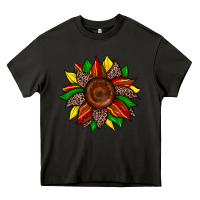 Asphalt juneteenth leopard sunflower Heavy Core Tee - Zillion Design Studio