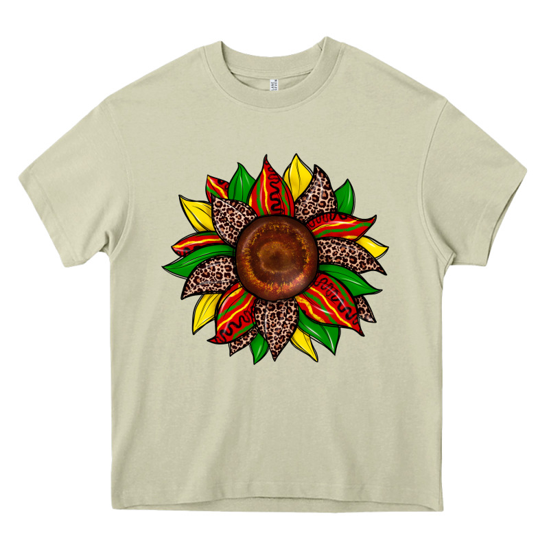 Juneteenth Leopard Sunflower Heavy Core Tee by Zillion Design Studio | Teevron