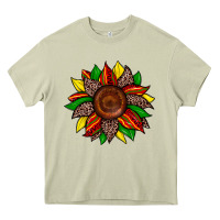 Mossy juneteenth leopard sunflower Heavy Core Tee - Zillion Design Studio