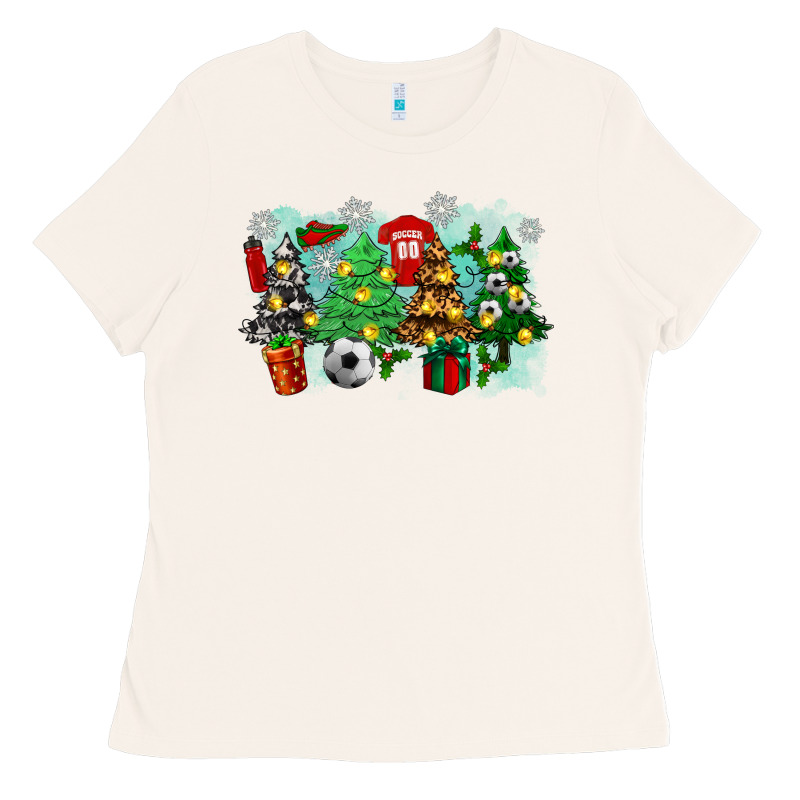 Christmas Trees With Tennis Ladies Tee by Zillion Design Studio | Teevron