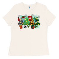 Bone christmas trees with tennis Ladies Tee - Zillion Design Studio