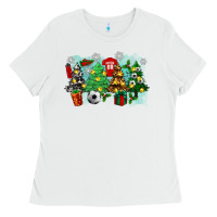 White christmas trees with tennis Ladies Tee - Zillion Design Studio