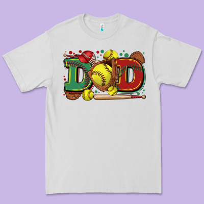 Dad Softball Premium Tee Designed By Zillion Design Studio