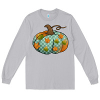 Moon Dust blue plaid autumn pumpkin Long Sleeve Tee - Jasminsmagicworld
