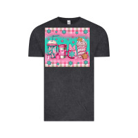 Vintage Black pink christmas coffee Vintage Tee - Jasminsmagicworld