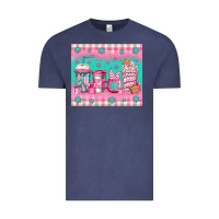 Vintage Denim pink christmas coffee Vintage Tee - Jasminsmagicworld