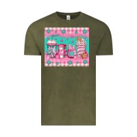 Vintage Olive pink christmas coffee Vintage Tee - Jasminsmagicworld