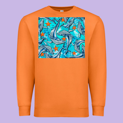 Humpback Whale Premium Sweatshirt Designed By Barkaloodesign