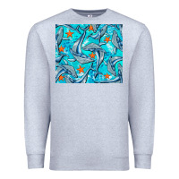 Heather Grey humpback whale Premium Sweatshirt - BarkalooDesign
