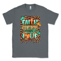 Charcoal Heather faith hope and love Classic Tee - BarkalooDesign