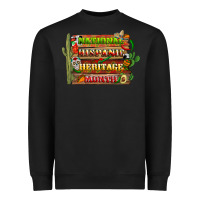 Black national hispanic heritage month with background Heavyweight Sweatshirt - BundleAndBundleShop