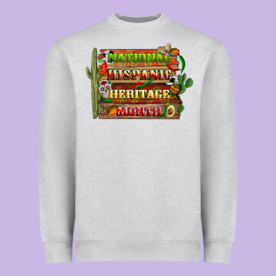 National Hispanic Heritage Month With Background Heavyweight Sweatshirt Designed By Bundleandbundleshop