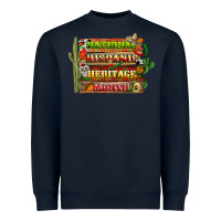 Navy national hispanic heritage month with background Heavyweight Sweatshirt - BundleAndBundleShop