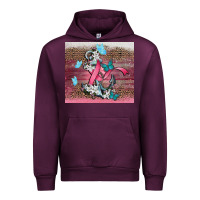 Mauve Wine cancer awareness anchor Urban Hoodie - CowGirlArtShop