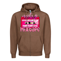 Chestnut make a mixtape cassette Zipper Hoodie - NancyCooperArtShop
