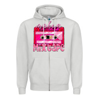 Dove Grey make a mixtape cassette Zipper Hoodie - NancyCooperArtShop