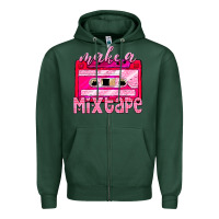 Sports Green make a mixtape cassette Zipper Hoodie - NancyCooperArtShop