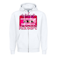 White make a mixtape cassette Zipper Hoodie - NancyCooperArtShop