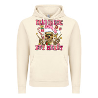 Vintage Artic dead inside but merry  pink christmas skeleton Vintage Hoodie - AdoDesignShop
