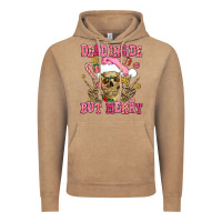 Vintage Coffee dead inside but merry  pink christmas skeleton Vintage Hoodie - AdoDesignShop