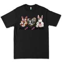 Black peace love bull terrier Premium Tee - RanaPortraitStore