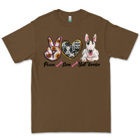 Cacao peace love bull terrier Premium Tee - RanaPortraitStore