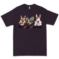 Plum peace love bull terrier Premium Tee - RanaPortraitStore