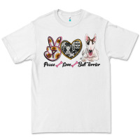 White peace love bull terrier Premium Tee - RanaPortraitStore