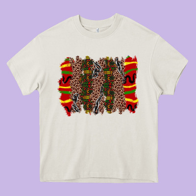 Juneteenth Brushstroke Heavy Core Tee Designed By Zillion Design Studio