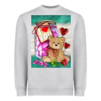 Heather Grey candy jar with bear  air Heavyweight Sweatshirt - AdoDesignShop
