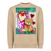 Mushroom candy jar with bear  air Heavyweight Sweatshirt - AdoDesignShop