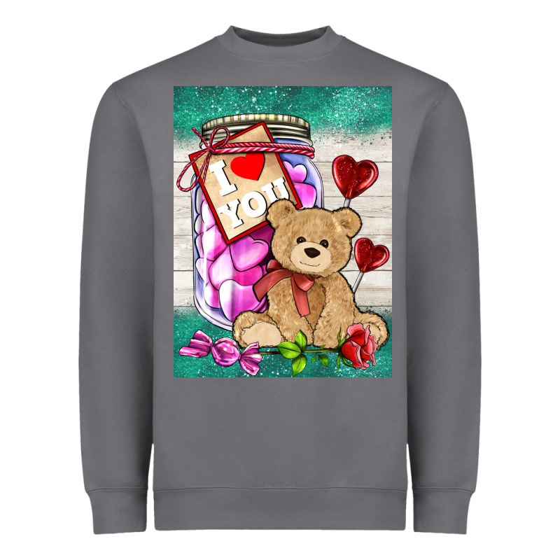 Candy Jar With Bear  Air Heavyweight Sweatshirt by AdoDesignShop | Teevron