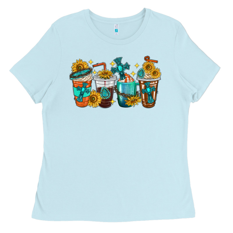 Cross Coffee Cups Ladies Tee by texasbilliewilder | Teevron