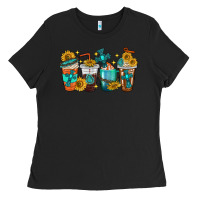 Black cross coffee cups Ladies Tee - texasbilliewilder