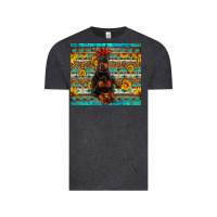 Vintage Black doberman with western background Vintage Tee - Artiststas