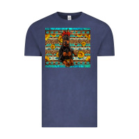 Vintage Denim doberman with western background Vintage Tee - Artiststas