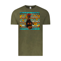 Vintage Olive doberman with western background Vintage Tee - Artiststas