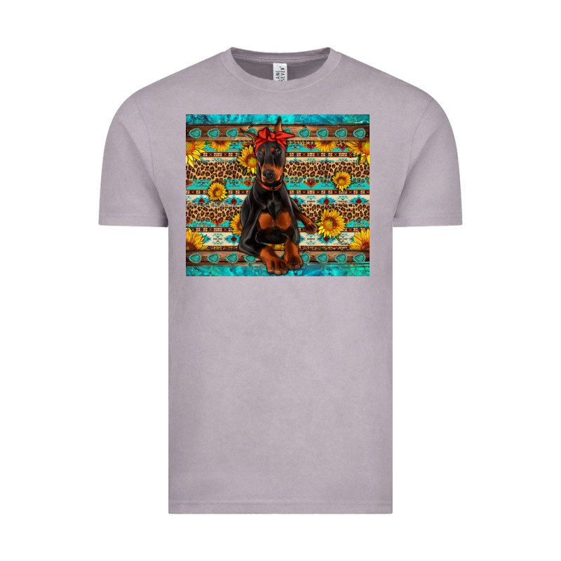 Doberman With Western Background Vintage Tee by Artiststas | Teevron