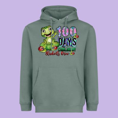 100 Days Chancing My Students Crow Heavyweight Hoodie Designed By Sublimationcraftshop
