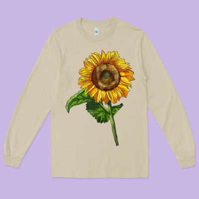 Mammoth Sunflower Long Sleeve Tee Designed By Lillyallendesigns