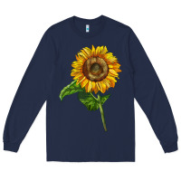 Navy mammoth sunflower Long Sleeve Tee - LillyAllenDesigns