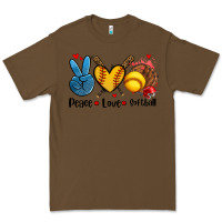 Cacao peace love  softball Premium Tee - AdoDesignShop