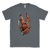 Charcoal Heather Orangutan And Baby Classic Tee - LillyAllenDesigns