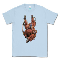 Dusty Blue Orangutan And Baby Classic Tee - LillyAllenDesigns