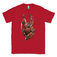Red Orangutan And Baby Classic Tee - LillyAllenDesigns