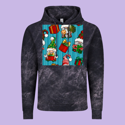 Christmas Gnomes And Gift Box Seamless Pattern Vintage Hoodie Designed By Bundleandbundleshop